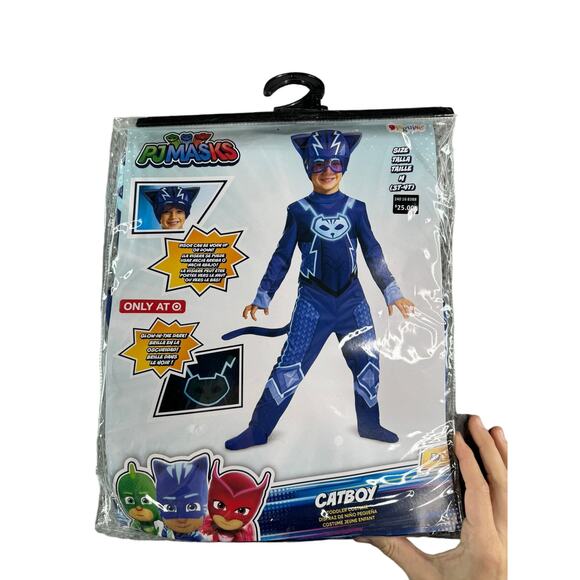 PJ Masks Catboy Costume Toddler Medium 3T-4T Disguise Youth Children Target NWT - Picture 1 of 3